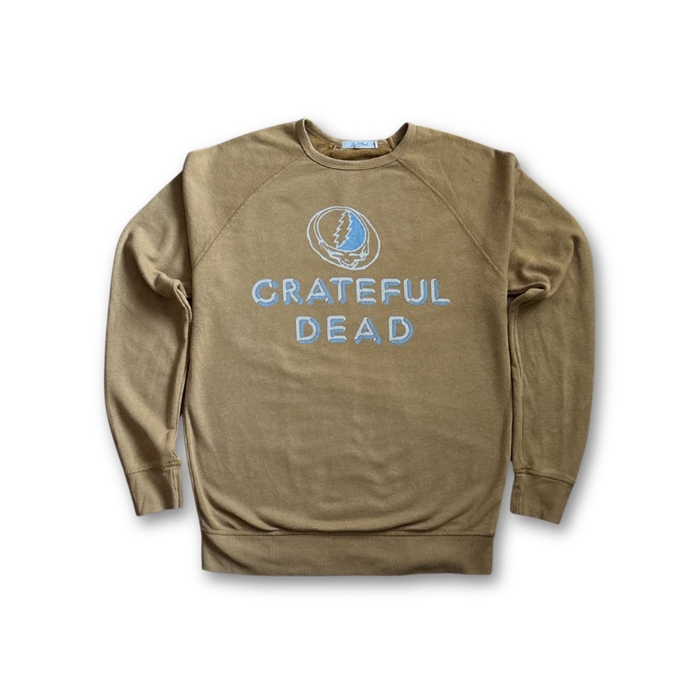 Vintage Grateful Dead Junk Food Mens Unisex Medium Brown Sweatshirt Sweater